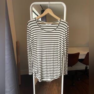 Carly Jean Los Angeles Long Sleeve Striped Shirt, Size Small